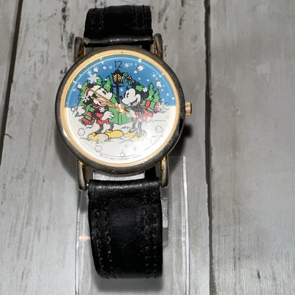 MINNIE & MICKEY MOUSE, Credit Card Giveaway, 3D‎ Snow, Unisex WATCH